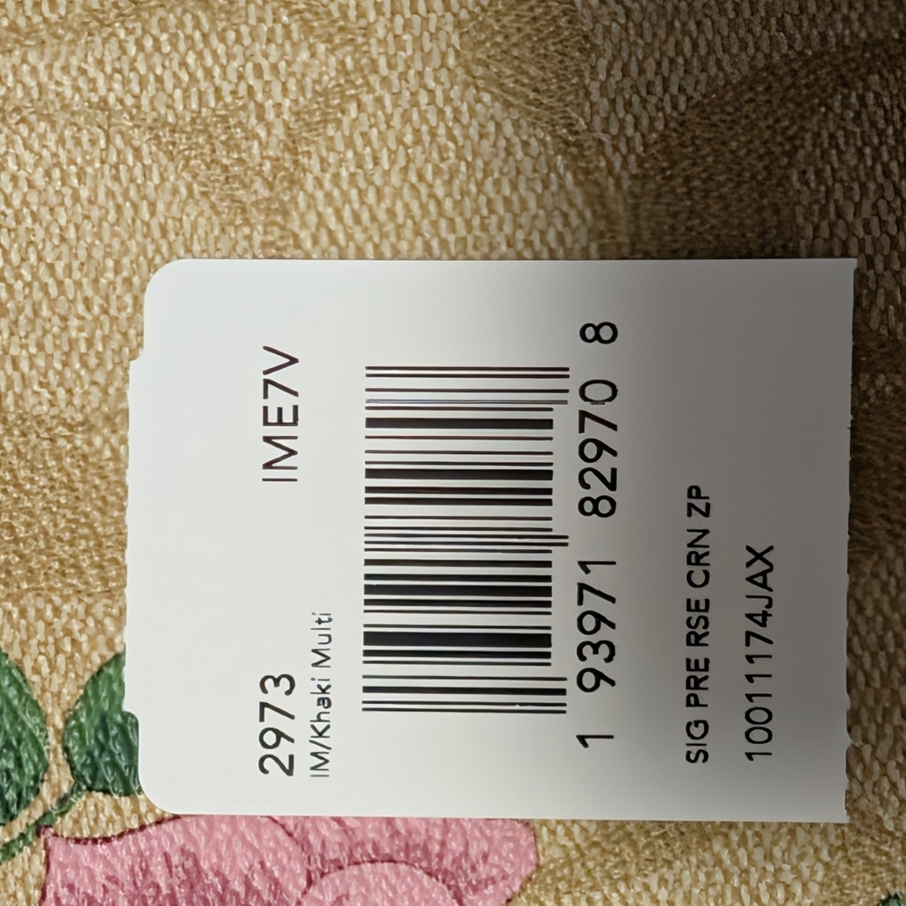 Coach Corner Zip Wristlet Khaki Multi (NWT) - Picture 9 of 10